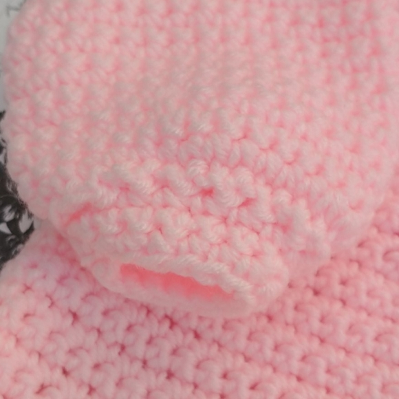 Pink Crochet Handmade Baby Wrap Swaddle - Picture 3 of 6